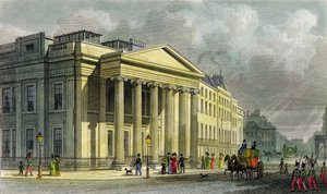 Het nieuwe College van Artsen, Pall Mall, Oost, gegraveerd door Thomas Barber