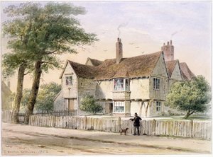Het rectorale huis, Newington Butts, 1852 door Thomas Hosmer Shepherd