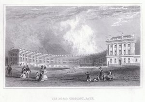 De Royal Crescent, Bath door Thomas Hosmer Shepherd