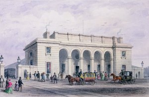 Het Zuidwestelijke Spoorwegstation bij Nine Elms Vauxhall, 1856