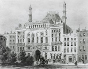 Uitzicht op het Koninklijk Panopticon van Wetenschap en Kunst, 1825 door Thomas Hosmer Shepherd
