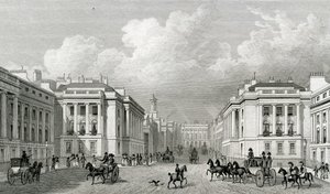 Waterloo Place en een deel van Regent Street, pub.1828 door Thomas Hosmer Shepherd