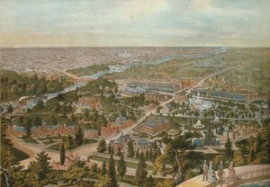 Vogelvlucht van de Centennial, Philadelphia door Thomas Hunter
