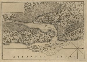 (Plattegrond van de stad en haven van St. Augustine. LOC 75693262 door Thomas Jefferys