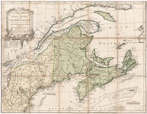 Een kaart van Nova Scotia door Jefferys