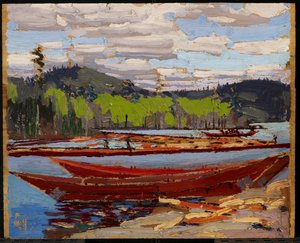 Boten, zomer 1916 door Tom Thomson