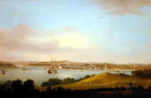 Een Uitzicht op de Tamar Estuarium, Plymouth