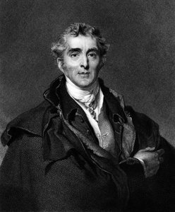 Arthur Wellesley, Hertog van Wellington (1769-1852) Brits politicus en officier (gravure)