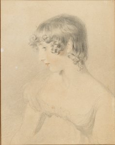 Borstportret van Susan Bloxam, in profiel naar links gedraaid door Thomas Lawrence