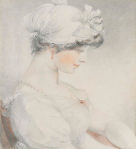 Portret van Julia Angerstein, halflang, in profiel naar rechts door Thomas Lawrence