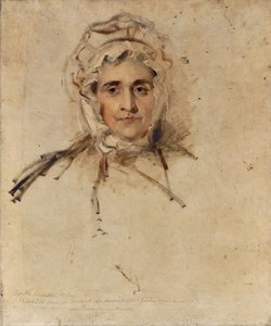 Portret van Lucy Lawrence, de moeder van de kunstenaar, een schets door Thomas Lawrence