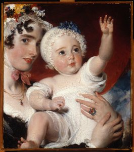 Priscilla, Lady Burghesh, die haar zoon, de Hon. George Fane, vasthoudt, 1820