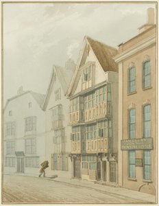 Oude huizen tegenover de Merchants