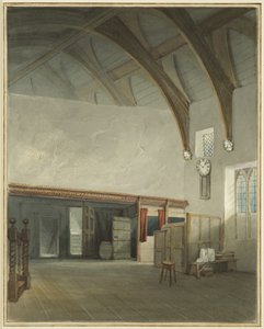 Kamer in een huis in Cider House Passage, bij Broad Street door Thomas Leeson the Elder Rowbotham