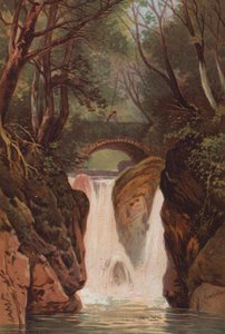 De Engelse Meren, Rydal Watervallen door Thomas Leeson the Elder Rowbotham