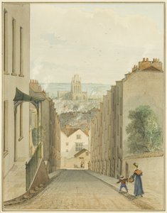 Uitzicht vanaf de top van Lodge Street door Thomas Leeson the Elder Rowbotham