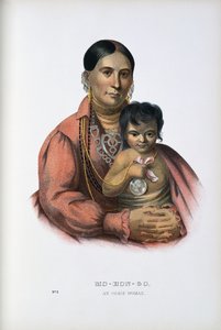 Do-Hon-Go, een Osage vrouw door Thomas Loraine (after) McKenney