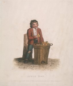 Appelverkoper met een grote mand fruit, 1820
