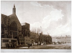 New Palace Yard en de ingang van Westminster Hall, Londen, 1782