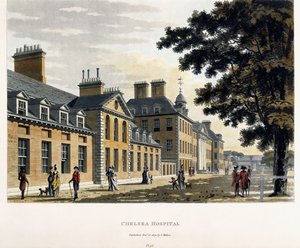 Chelsea Ziekenhuis, uit "Een Pittoreske Tour door de Steden Londen en Westminster Geïllustreerd", 1792-1801