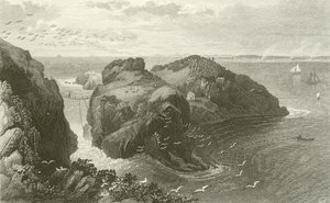 Carrick A Rede, Kust van Antrim, Ierland door Thomas Mann Baynes