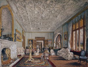 Salon in Gotische Stijl, ca.1850 door Thomas Mann Baynes