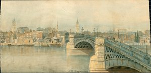 Panorama van de rivier de Theems, noordzijde, in 13 delen door Thomas Mann Baynes