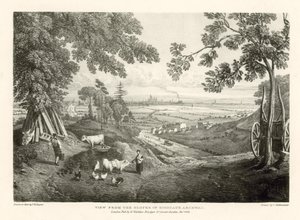 Uitzicht vanaf de hellingen van Highgate Archway door Thomas Mann Baynes