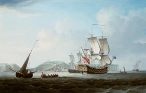 Een Tweedekker en Andere Schepen bij Dover