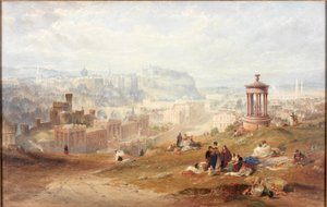 Edinburgh vanaf Calton Hills door Thomas Miles Richardson