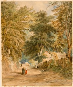 Landschap - Weg met figuren