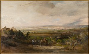 Newcastle vanaf Gateshead Fell, c.1816 door Thomas Miles Richardson