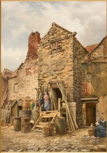 Old Sparrow Hall, Cullercoats door Thomas Miles Richardson