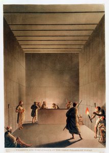Kamer en Sarcofaag in de Grote Piramide van Gizeh, Egypte, 1802