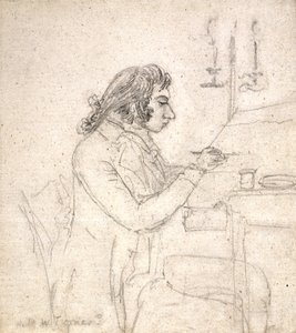 J. M. W. Turner aan een Tafel; Verso: Mevrouw Monro Slapend door Thomas Monro