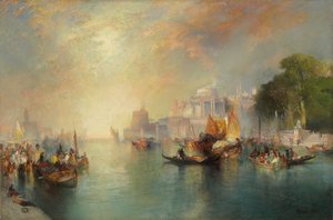 Arabische Nachten Fantasie, 1886 door Thomas Moran
