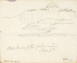 Slechte landen van Yellowstone door Thomas Moran