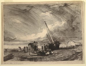 Gestrand vissersboot