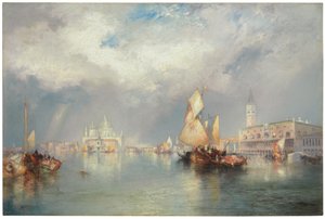 Grote Kanaal, Venetië, 1905 door Thomas Moran