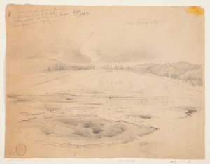 Lower Fire Hole, Geyser Basin, Yellowstone door Thomas Moran