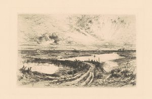 Zonsopgang—De vijver, Easthampton, Long Island