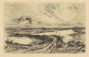 Zonsopgang—De vijver, Easthampton, Long Island