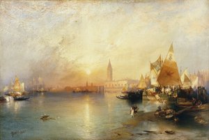 Zonsondergang, Venetië; Santa Maria en het Hertogelijk Paleis, 1902