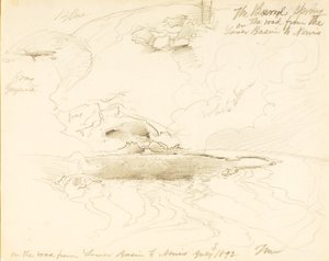 De Berylbron op de weg van het Lower Basin naar Norris door Thomas Moran