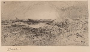 De weerklinkende zee door Thomas Moran