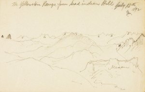 De Yellowstone Range vanaf Dead Indian Hill door Thomas Moran