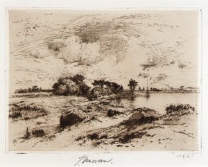 Three Mile Harbor Easthampton, L.I. door Thomas Moran