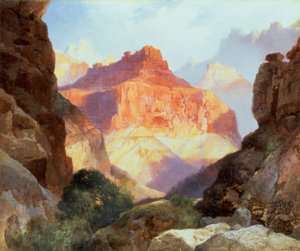 Onder de Rode Muur, Grand Canyon van Arizona, 1917 door Thomas Moran
