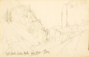 Yellowstone Park, Golden Gate door Thomas Moran