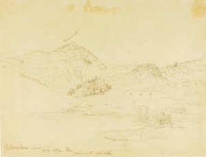 Yellowstone Park, Mammoth Hot Springs door Thomas Moran